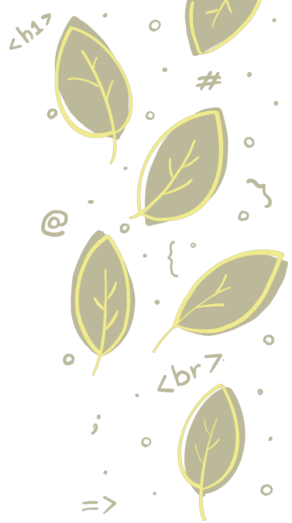 Duplicate illustration of leaves and front-end syntax